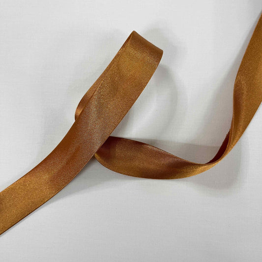 Biais Satin Brillant 20mm - Qualité Couture Professionnelle - Au Mètre-BIAIS-MYTISSUS-Terracotta-MYTISSUS