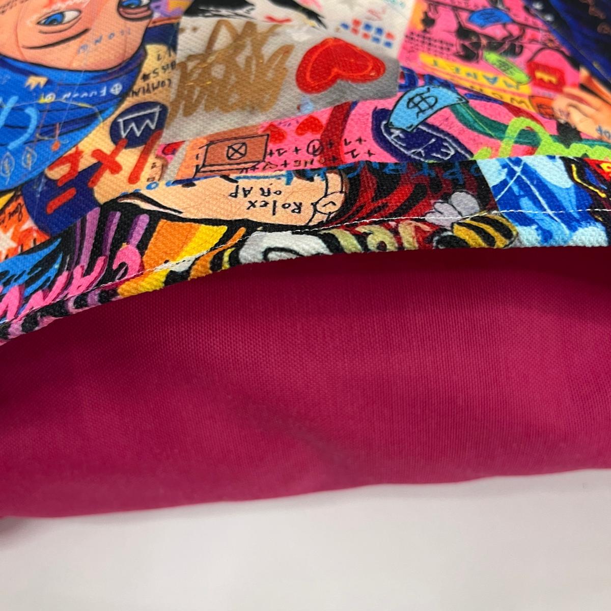Coussin Déco "Frida Kahlo - Bohème Chic" 45x45cm - Fait Main en Alsace pour Déco et Mode - Boutique MyTissus Marckolsheim Alsace