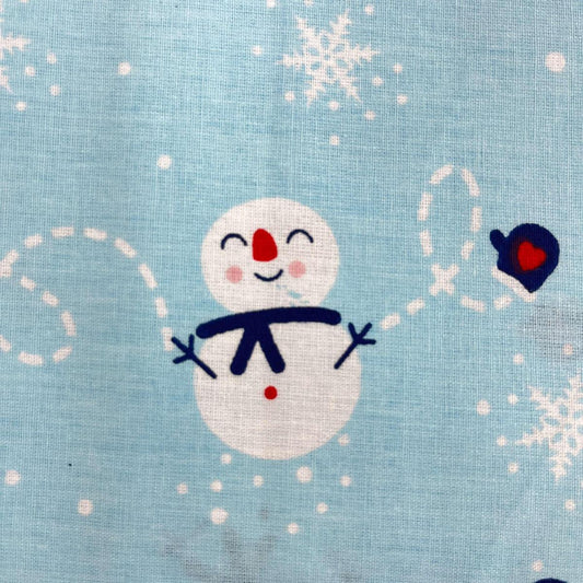 Coupon 100 % Coton 1m x 1m20 - Bonhomme de Neige - 7,77 €-Boutique MyTissus Marckolsheim Alsace
