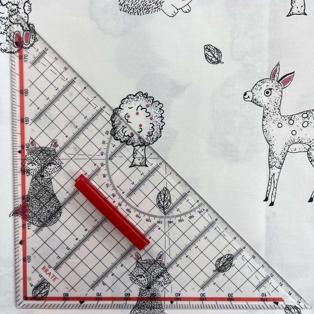 Coupon 100 % Coton 1m x 1m20 - Animaux Dessinés - 7,77 €-Boutique MyTissus Marckolsheim Alsace