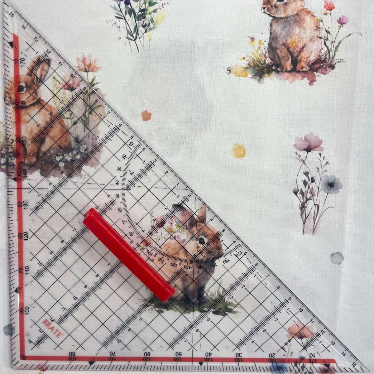 Coupon 100 % Coton 1m x 1m20 - Lapin Coloré - 7,77 €-Boutique MyTissus Marckolsheim Alsace