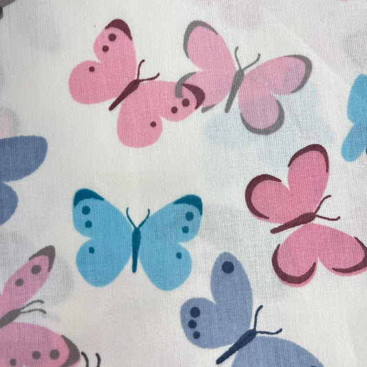 Coupon 100 % Coton 1m x 1m20 - Papillons - 7,77 €-Boutique MyTissus Marckolsheim Alsace