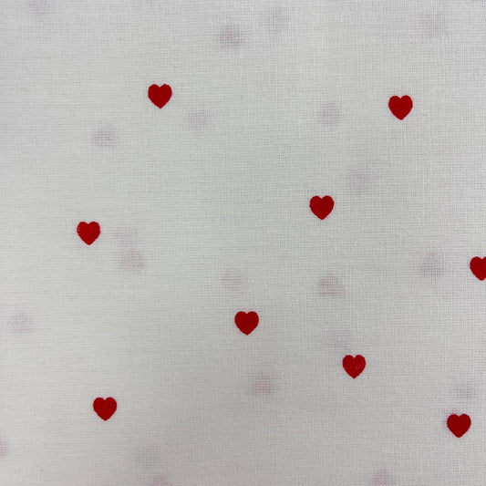 Coupon 100 % Coton 1m x 1m20 - Petits Coeurs - 7,77 €-Boutique MyTissus Marckolsheim Alsace