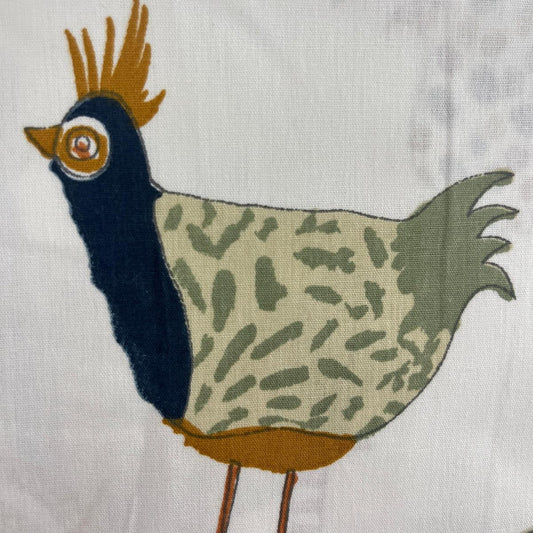Coupon 100 % Coton 1m x 1m20 - Poules Basse Cour - 7,77 €-Boutique MyTissus Marckolsheim Alsace