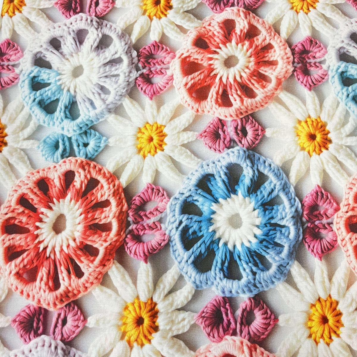 Tissu Coton 3D - Crochet et Tricot pour Déco et Mode - Boutique MyTissus Marckolsheim Alsace