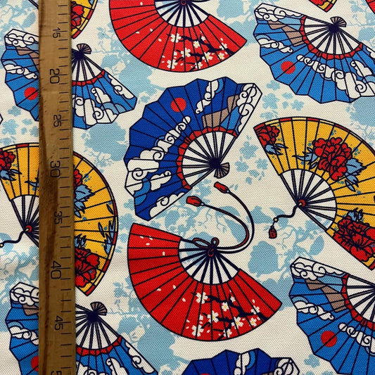 Tissu Impression Numérique - Éventail Japonais pour Déco et Mode - Boutique MyTissus Marckolsheim Alsace