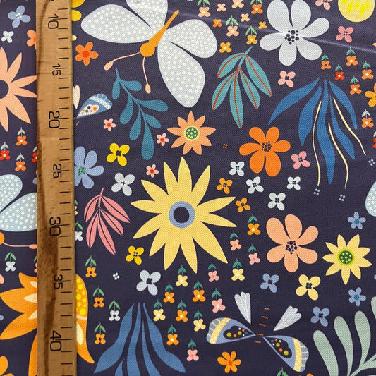 Tissu Impression Numérique - Flower Power Pop Peace & Love MyTissus pour Déco et Mode - Boutique MyTissus Marckolsheim Alsace