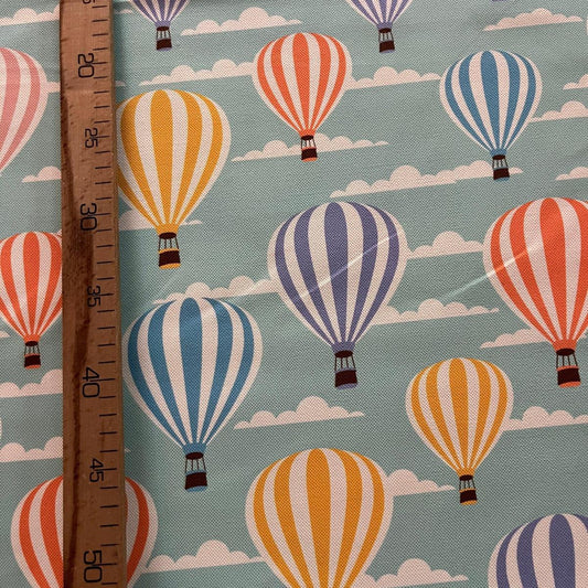 Tissu Impression Numérique "Le Tour du Monde" - Montgolfières & Nuages - MyTissus pour Déco et Mode - Boutique MyTissus Marckolsheim Alsace