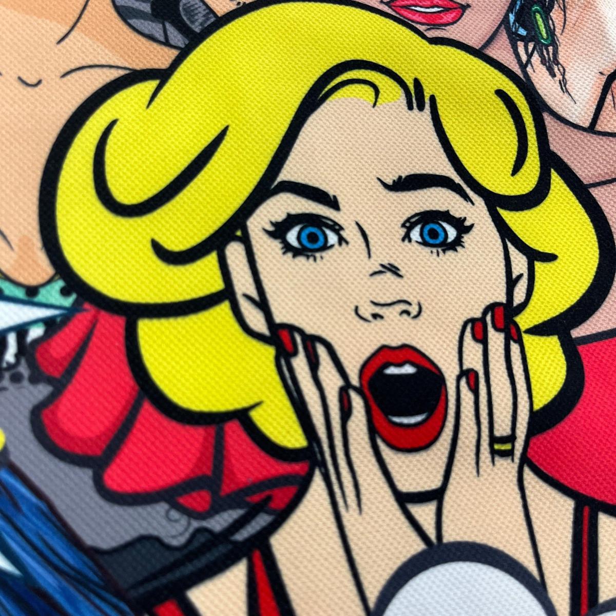 Tissu Impression Numérique "WOW" Style Pop Art - Toile épaisse 250g pour Déco et Mode - Boutique MyTissus Marckolsheim Alsace