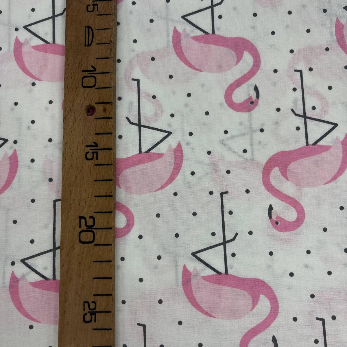 Tissu Popeline de Coton 240cm - Flamands Roses - MyTissus pour Déco et Mode - Boutique MyTissus Marckolsheim Alsace