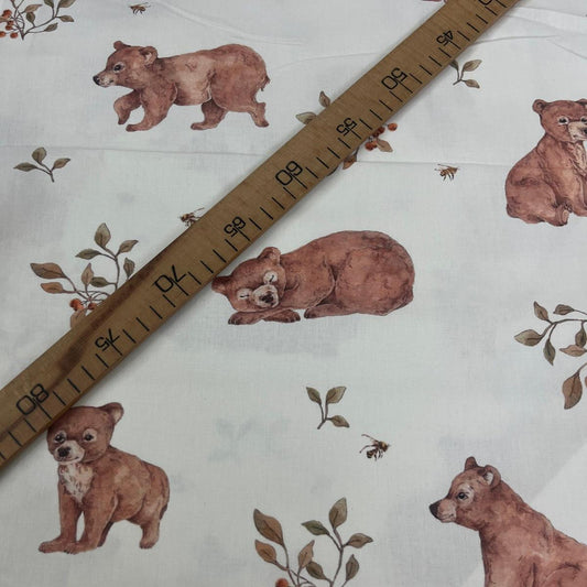 Tissu Popeline de Coton 240cm - Ours au Dodo - MyTissus pour Déco et Mode - Boutique MyTissus Marckolsheim Alsace