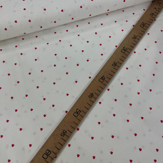 Tissu Popeline de Coton 240cm - Petits Coeurs Alsaciens - MyTissus pour Déco et Mode - Boutique MyTissus Marckolsheim Alsace
