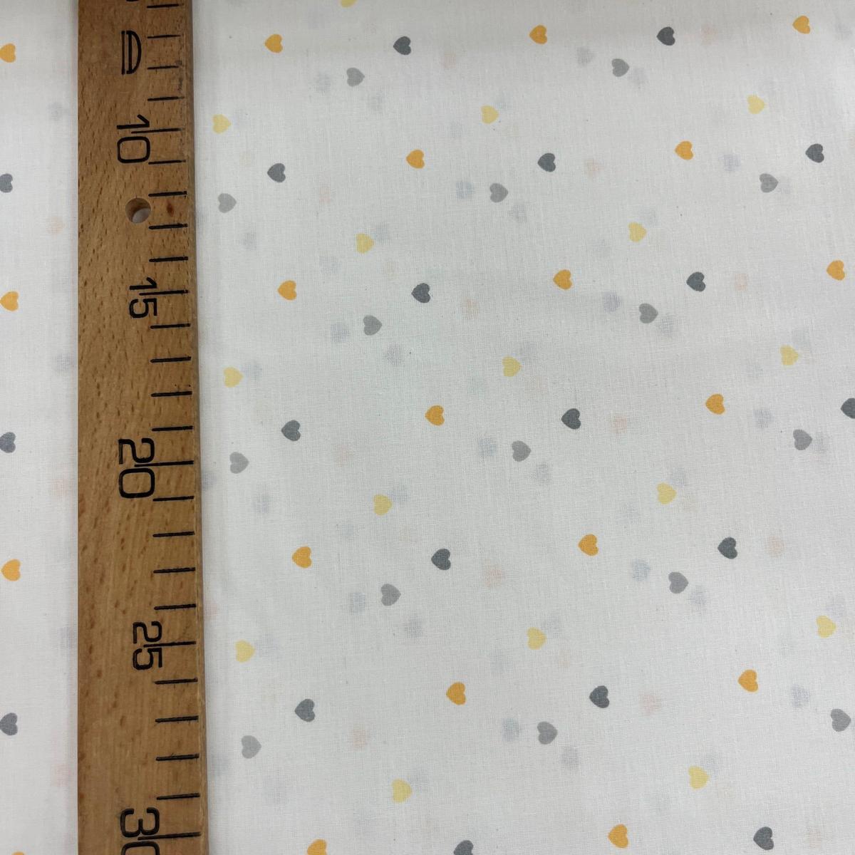 Tissu Popeline de Coton 240cm - Petits Coeurs Colorés - MyTissus pour Déco et Mode - Boutique MyTissus Marckolsheim Alsace