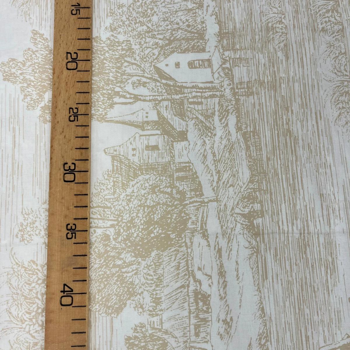 Tissu Popeline de Coton 240cm - Style Toile de Jouy Rétro - MyTissus pour Déco et Mode - Boutique MyTissus Marckolsheim Alsace