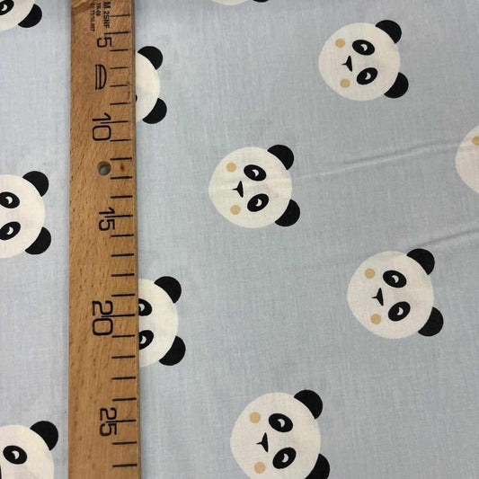 Tissu Popeline de Coton 240cm - Têtes de Panda - MyTissus pour Déco et Mode - Boutique MyTissus Marckolsheim Alsace