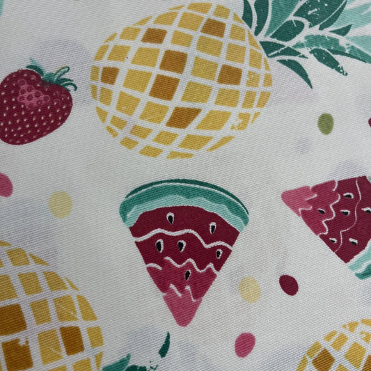Toile Déperlante Premium - Ananas & Pastèques pour Déco et Mode - Boutique MyTissus Marckolsheim Alsace