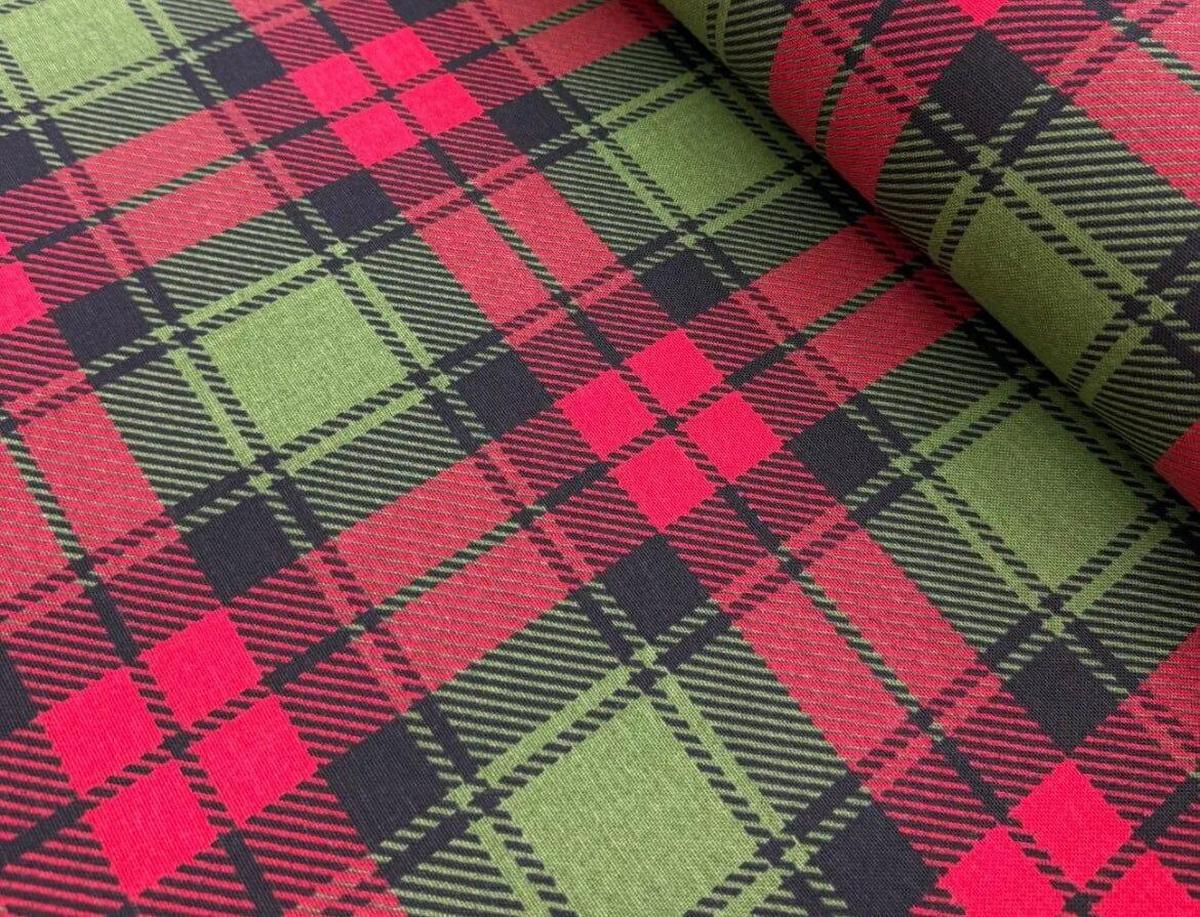 Toile Déperlante Premium - Noël en Écosse pour Déco et Mode - Boutique MyTissus Marckolsheim Alsace