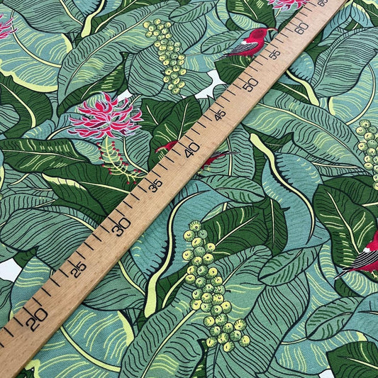 Toile Déperlante Premium - Oiseau sur Feuillages pour Déco et Mode - Boutique MyTissus Marckolsheim Alsace