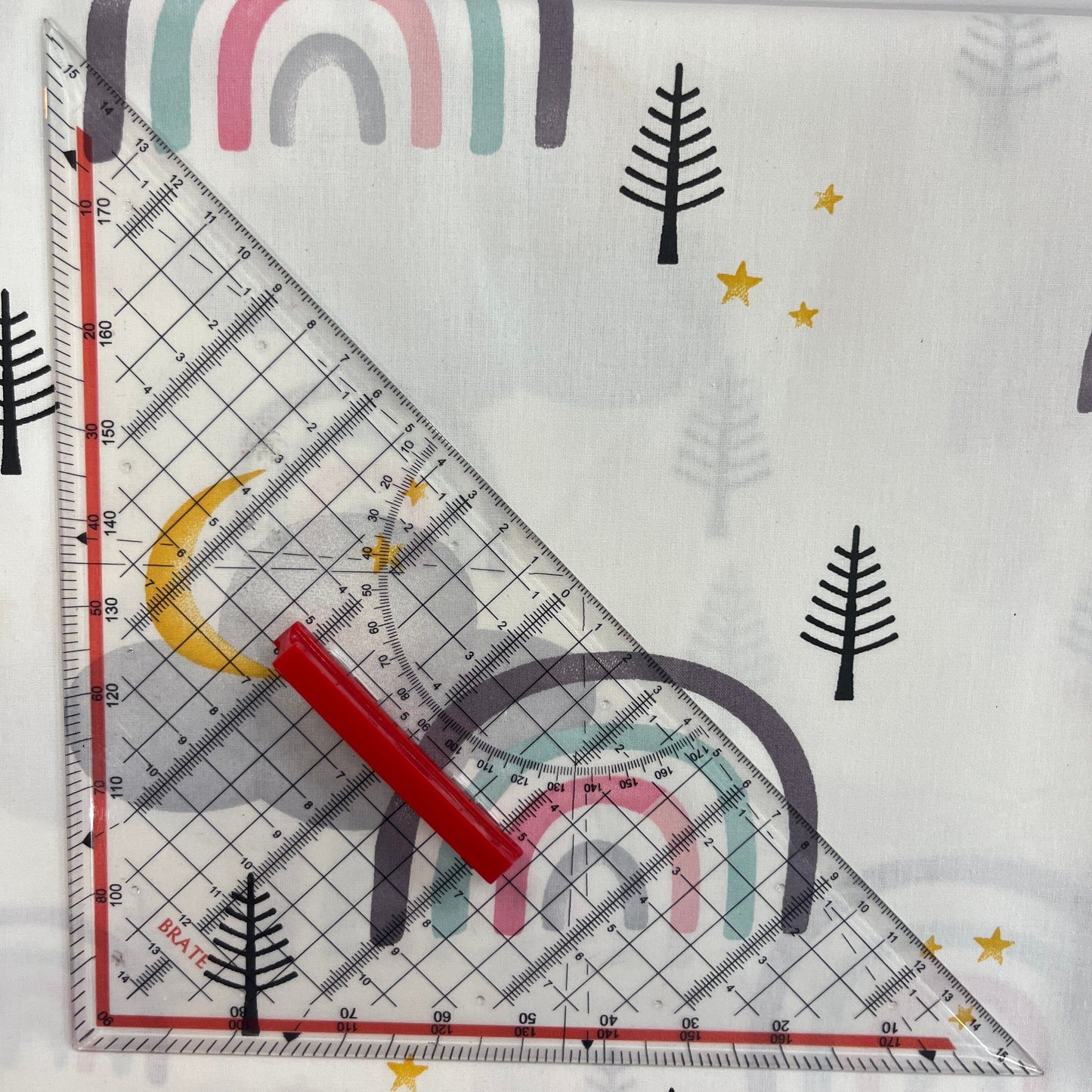 Le Coupon 120x100 Mytissus® - Arc-En-Ciel Tissu Coton MYTISSUS