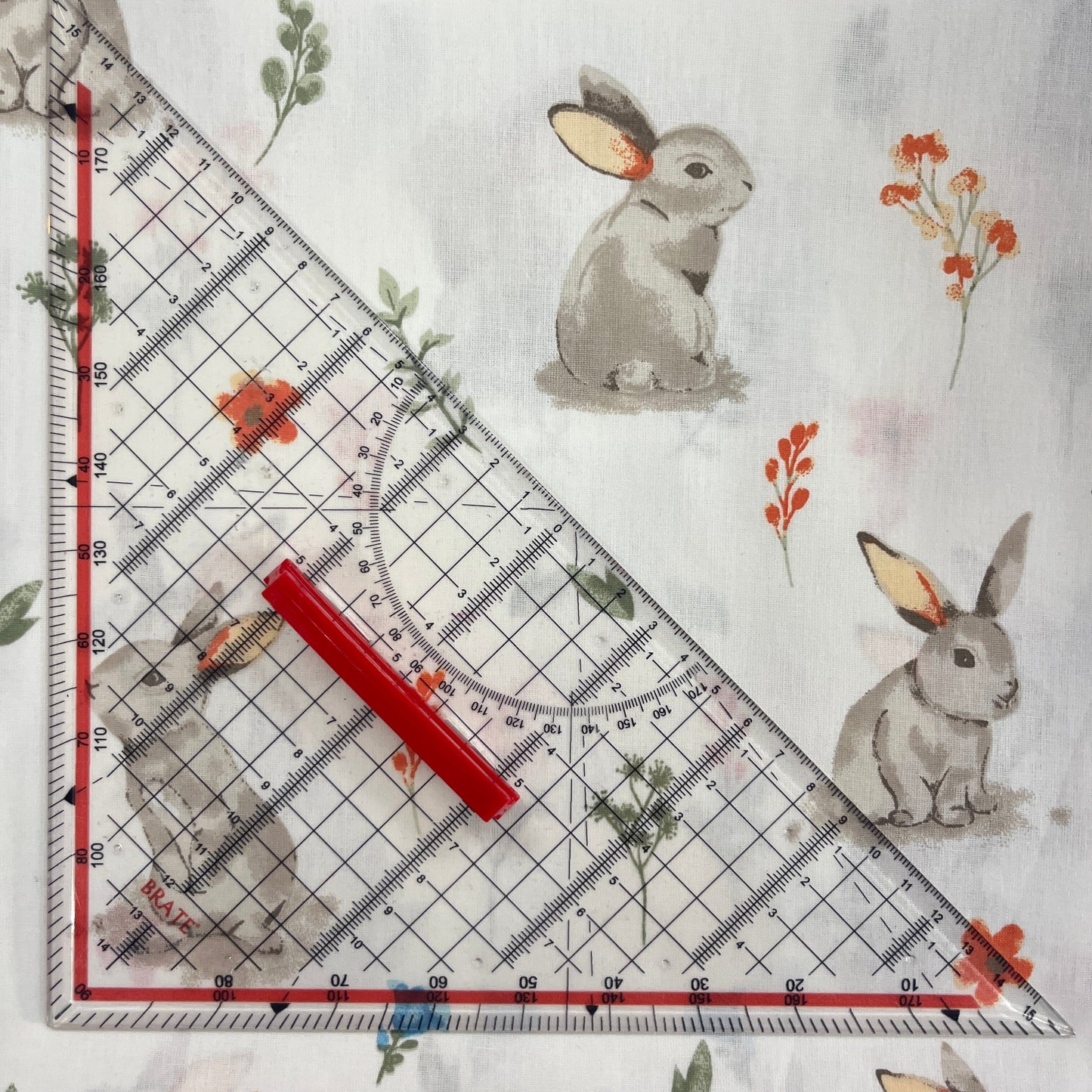 Le Coupon 120x100 Mytissus® - Lapin Mignon Tissu Coton MYTISSUS