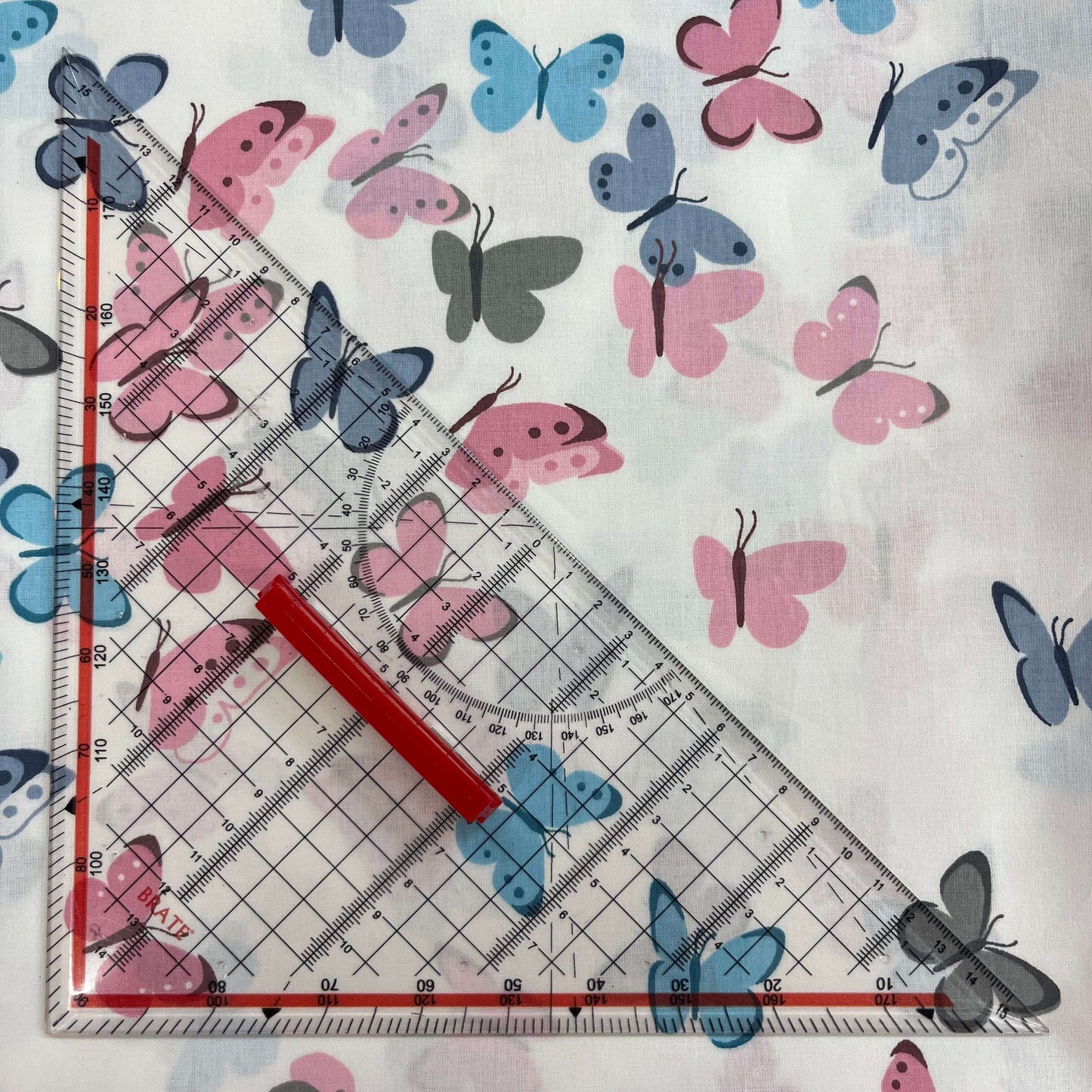 Le Coupon 120x100 Mytissus® - Papillons Tissu Coton MYTISSUS