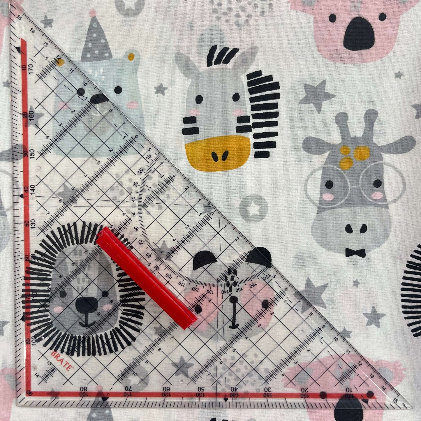 Le Coupon 120x100 Mytissus® - Têtes mignonnes d’animaux Tissu Coton MYTISSUS