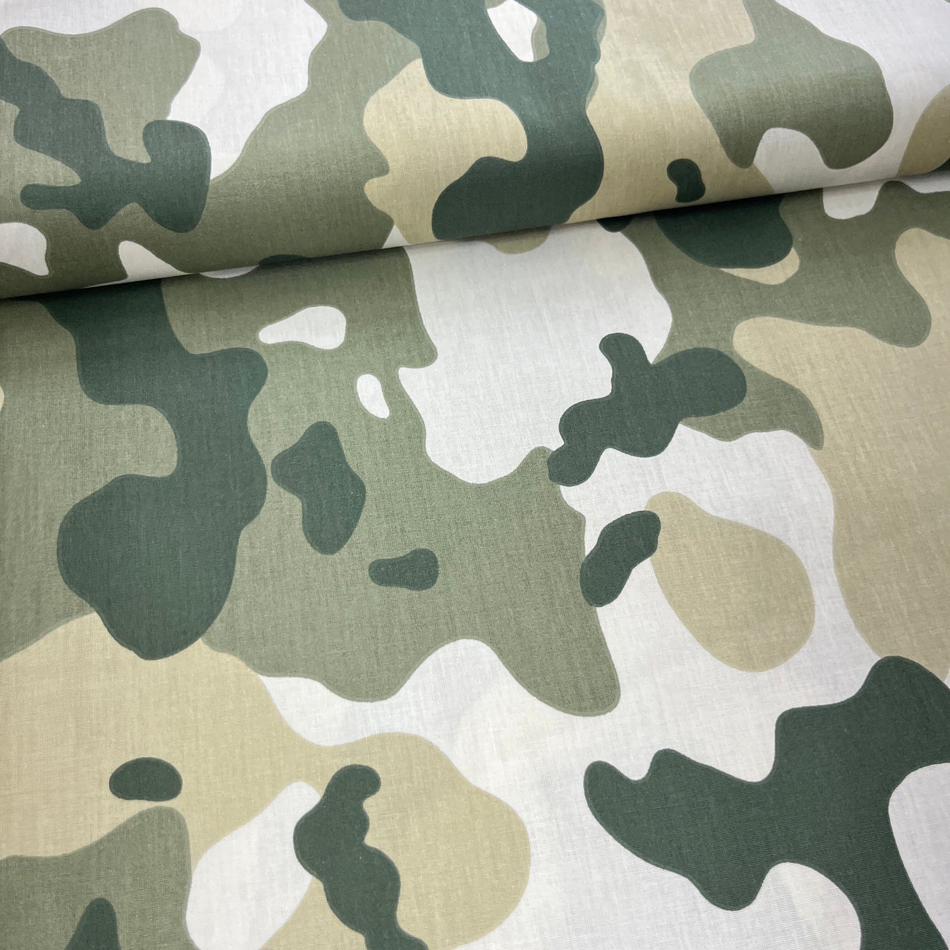 Popeline 100 % Coton Mytissus® - Camouflage Militaire Vert Tissu Coton MYTISSUS