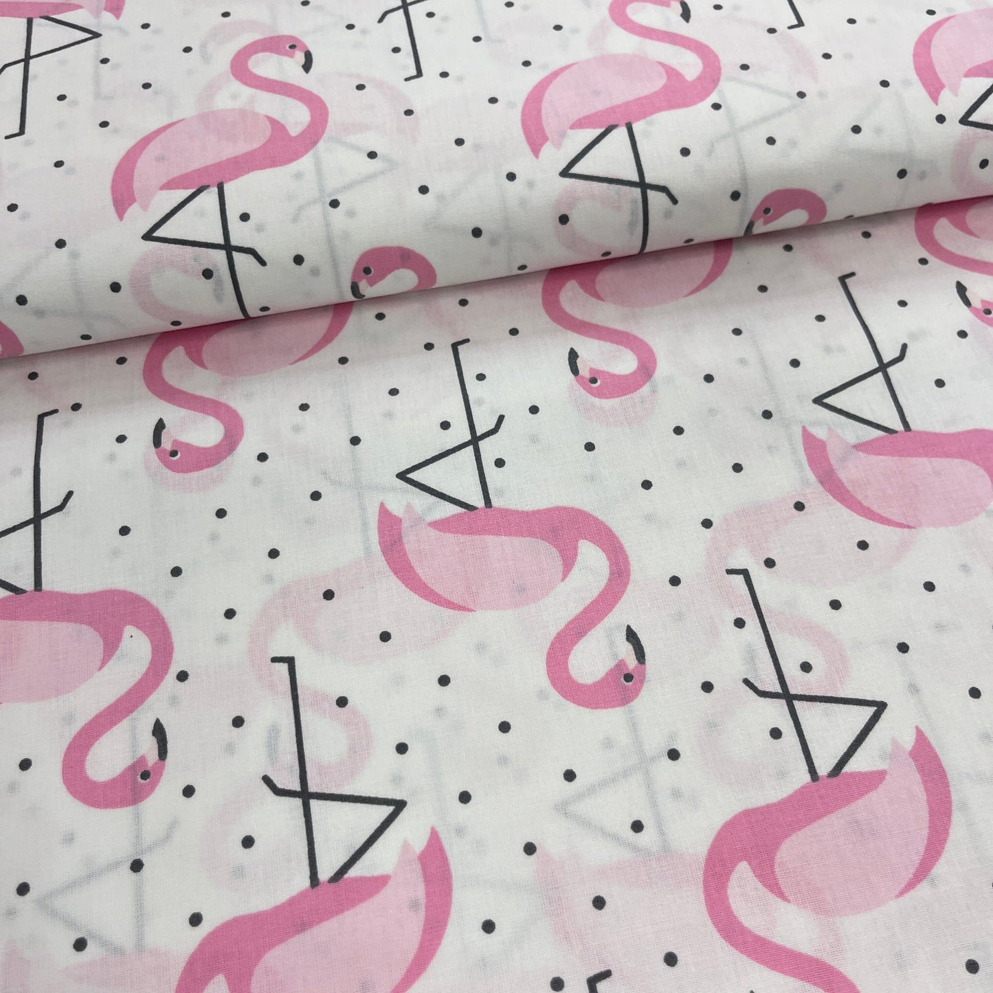Popeline 100 % Coton Mytissus® - Flamand Rose Tissu Coton MYTISSUS