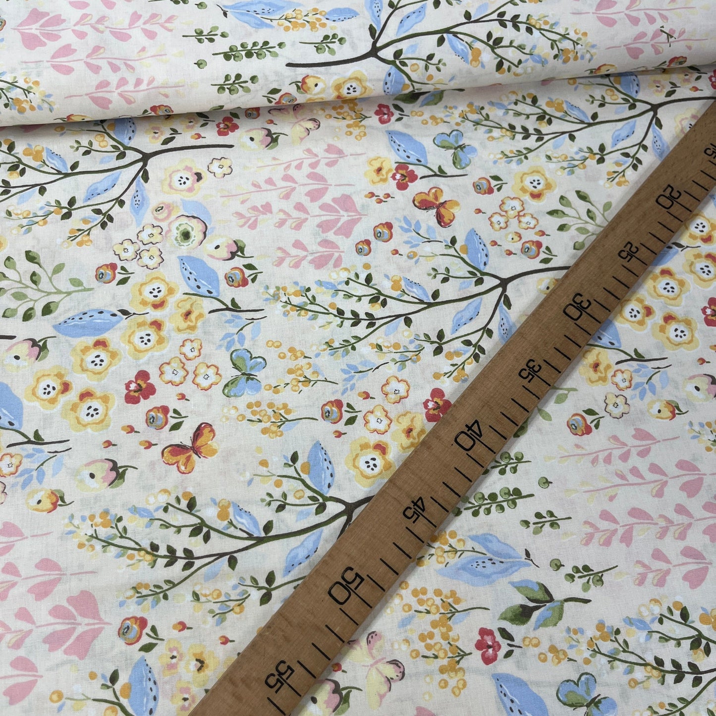 Popeline 100 % Coton Mytissus® - Fleurs Aquarelle Tissu Coton MYTISSUS