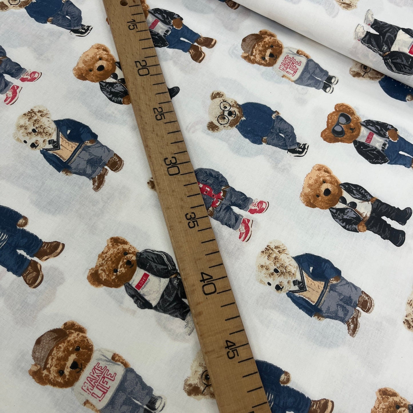 Popeline 100 % Coton Mytissus® - Mr Ours Tissu Coton MYTISSUS