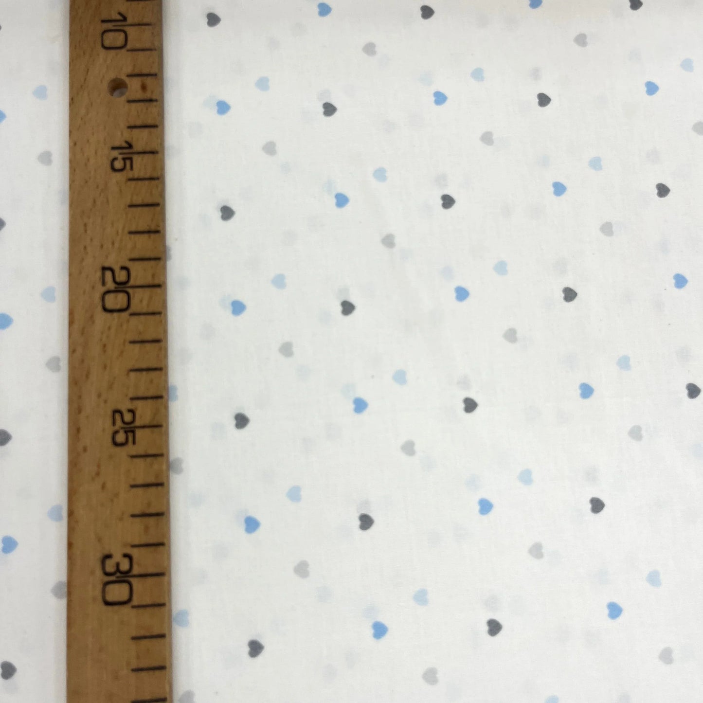 Popeline 100 % Coton Mytissus® - Petits Cœurs Bleus - MYTISSUS