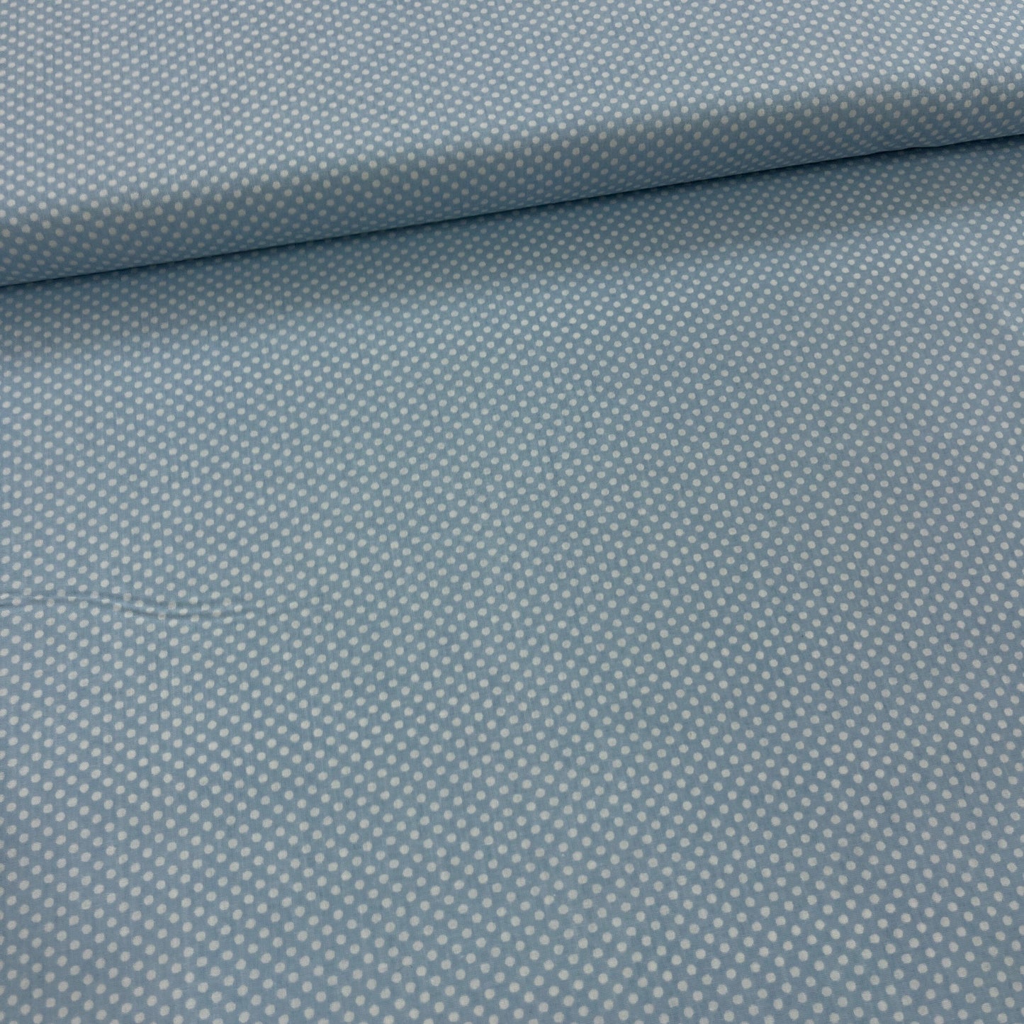 Popeline 100 % Coton Mytissus® - Petits Pois Bleu Tissu Coton MYTISSUS