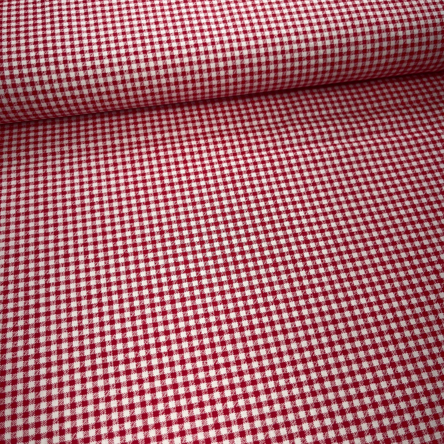 Popeline 100 % Coton Mytissus® - Vichy Rouge Tissu Coton MYTISSUS