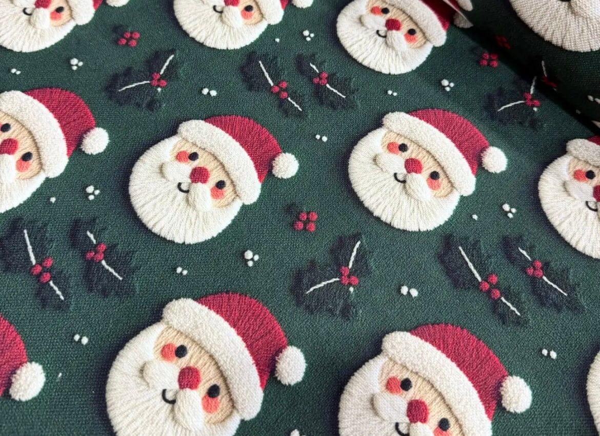 Tissu 3D Impression Numérique - Père Noël - MYTISSUS