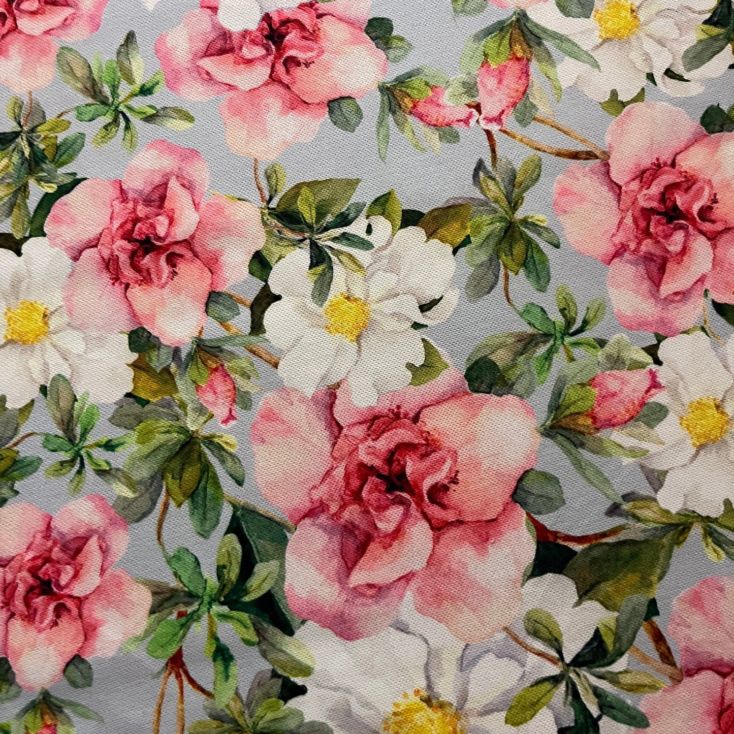 Tissu Impression Numérique - Aquarelle Roses Tissu Ameublement MYTISSUS