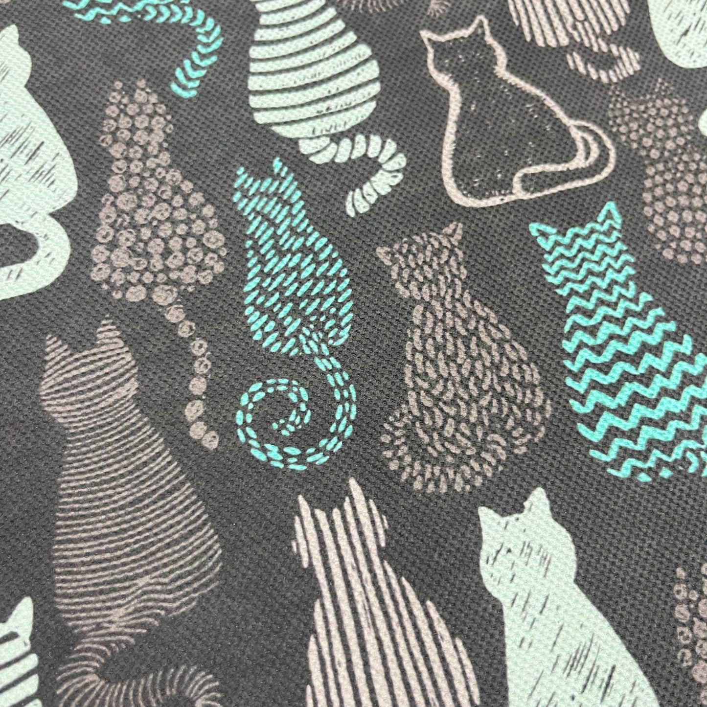 Tissu Impression Numérique - Chats Tournés Tissu Ameublement MYTISSUS