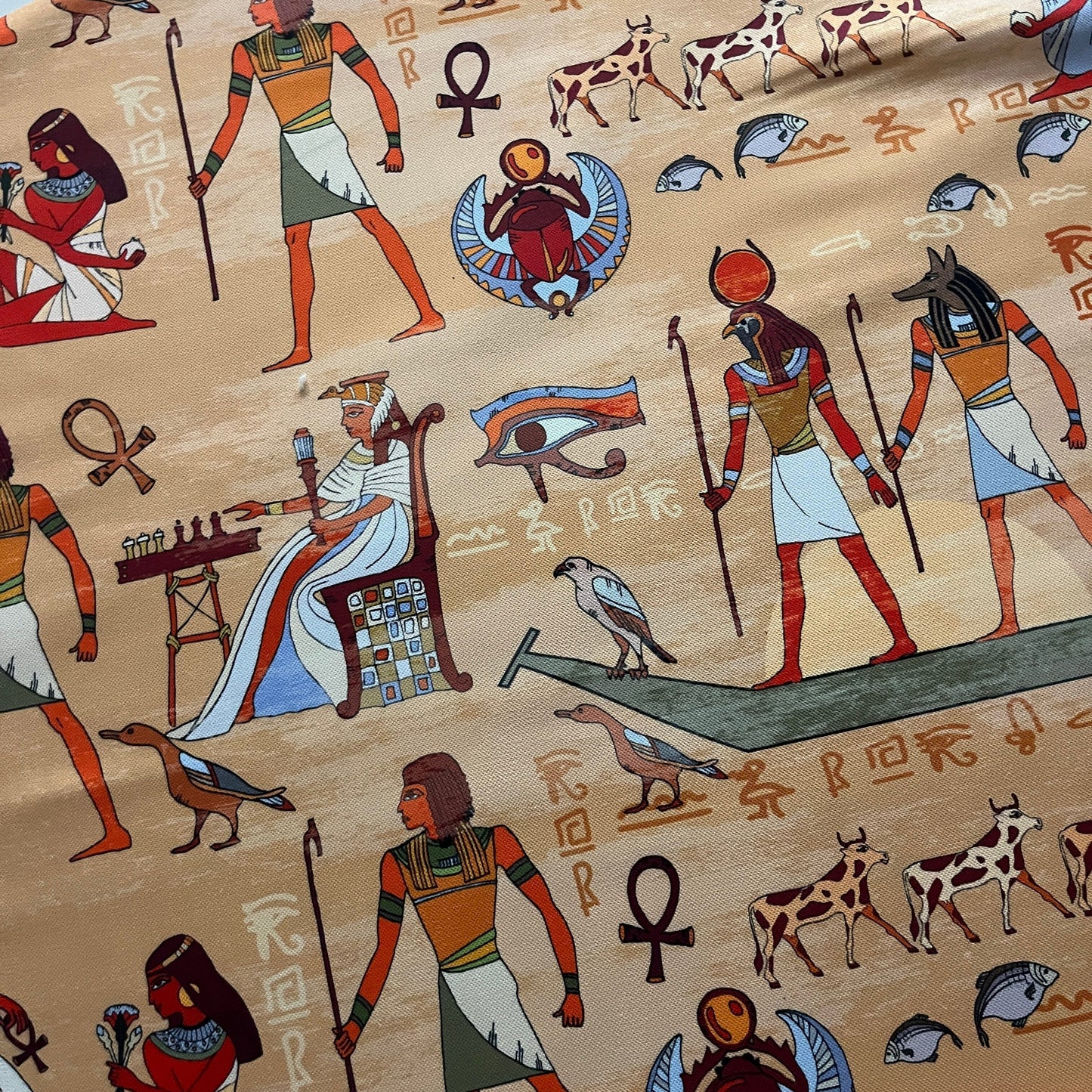 Tissu Impression Numérique - Égypte Antique Tissu Ameublement MYTISSUS