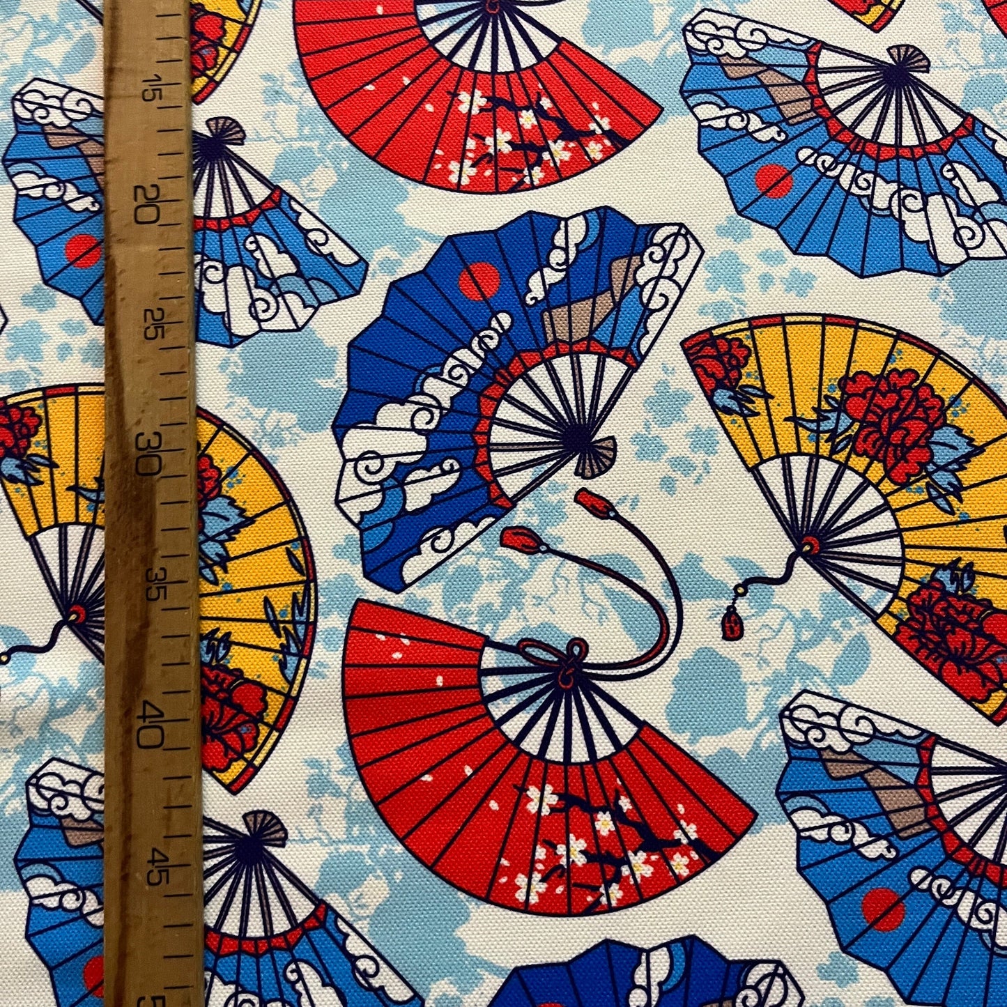Tissu Impression Numérique - Éventail Japonais Tissu Ameublement MYTISSUS