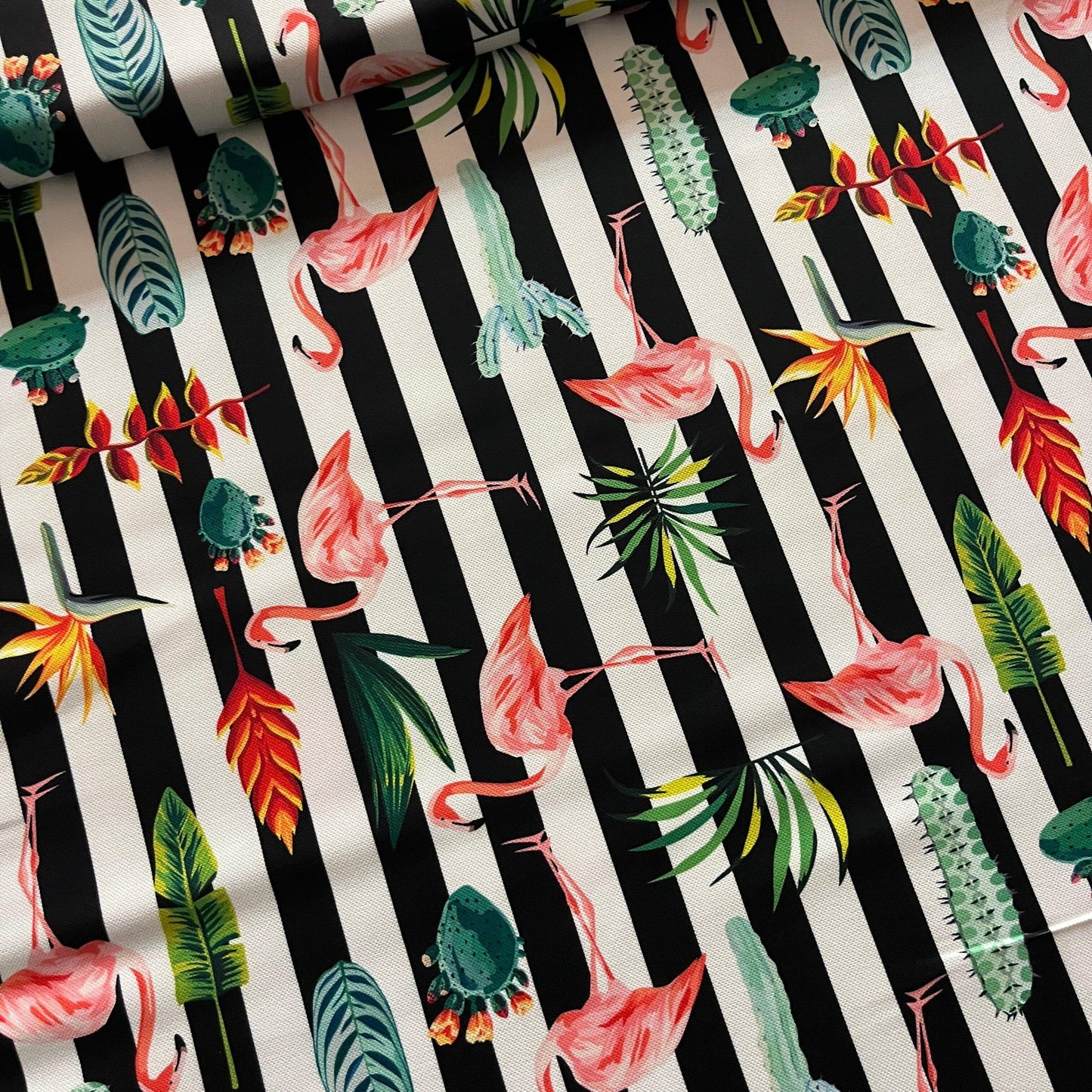 Tissu Impression Numérique - Flamands Roses - MYTISSUS