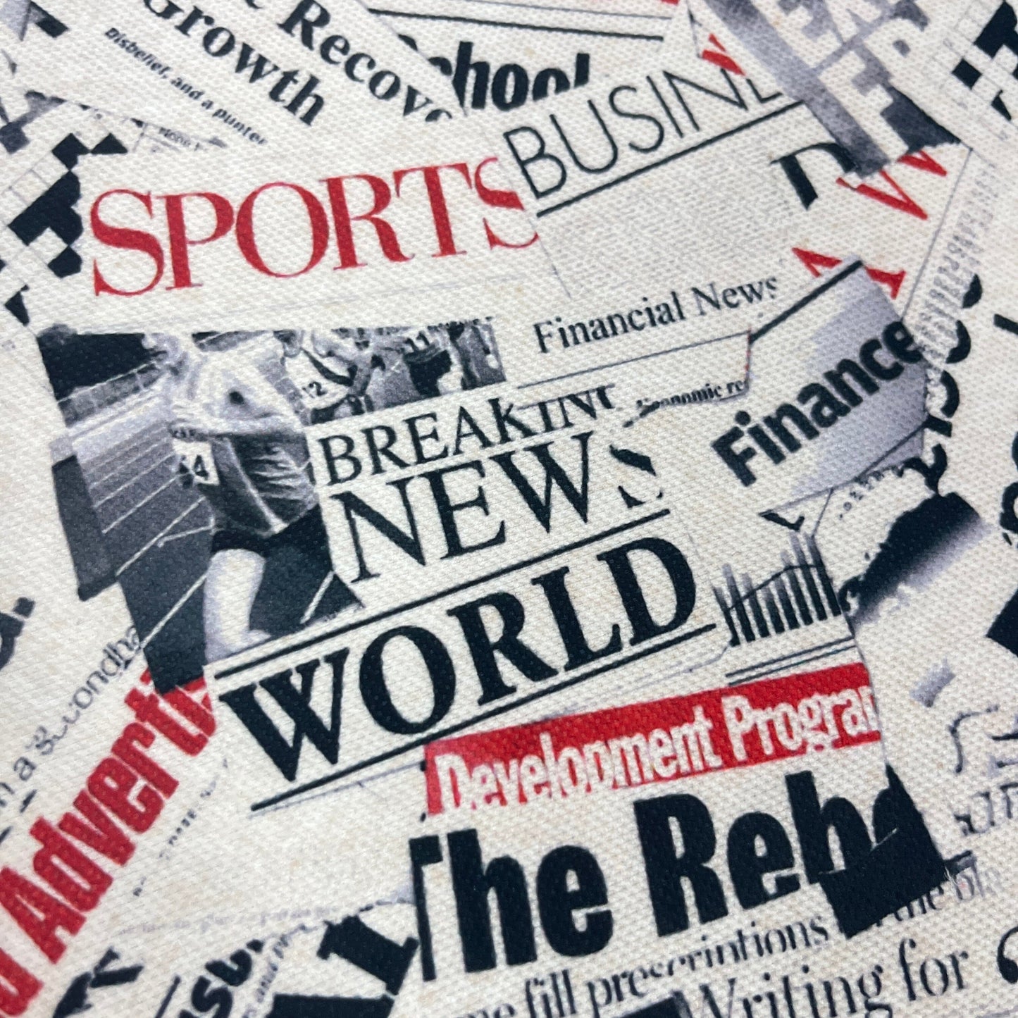 Tissu Impression Numérique - Journal News Tissu Ameublement MYTISSUS