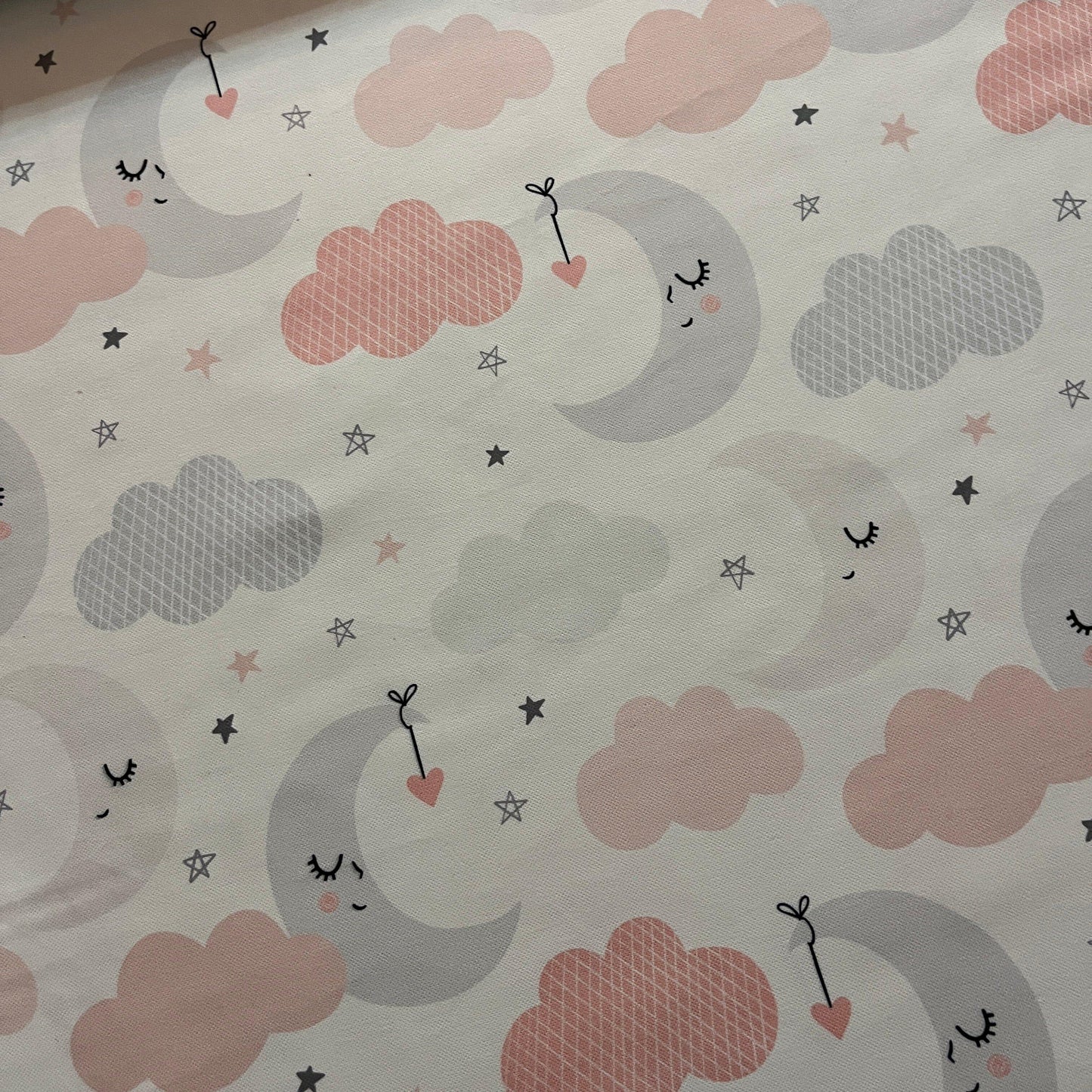 Tissu Impression Numérique - La Lune Endormie - MYTISSUS