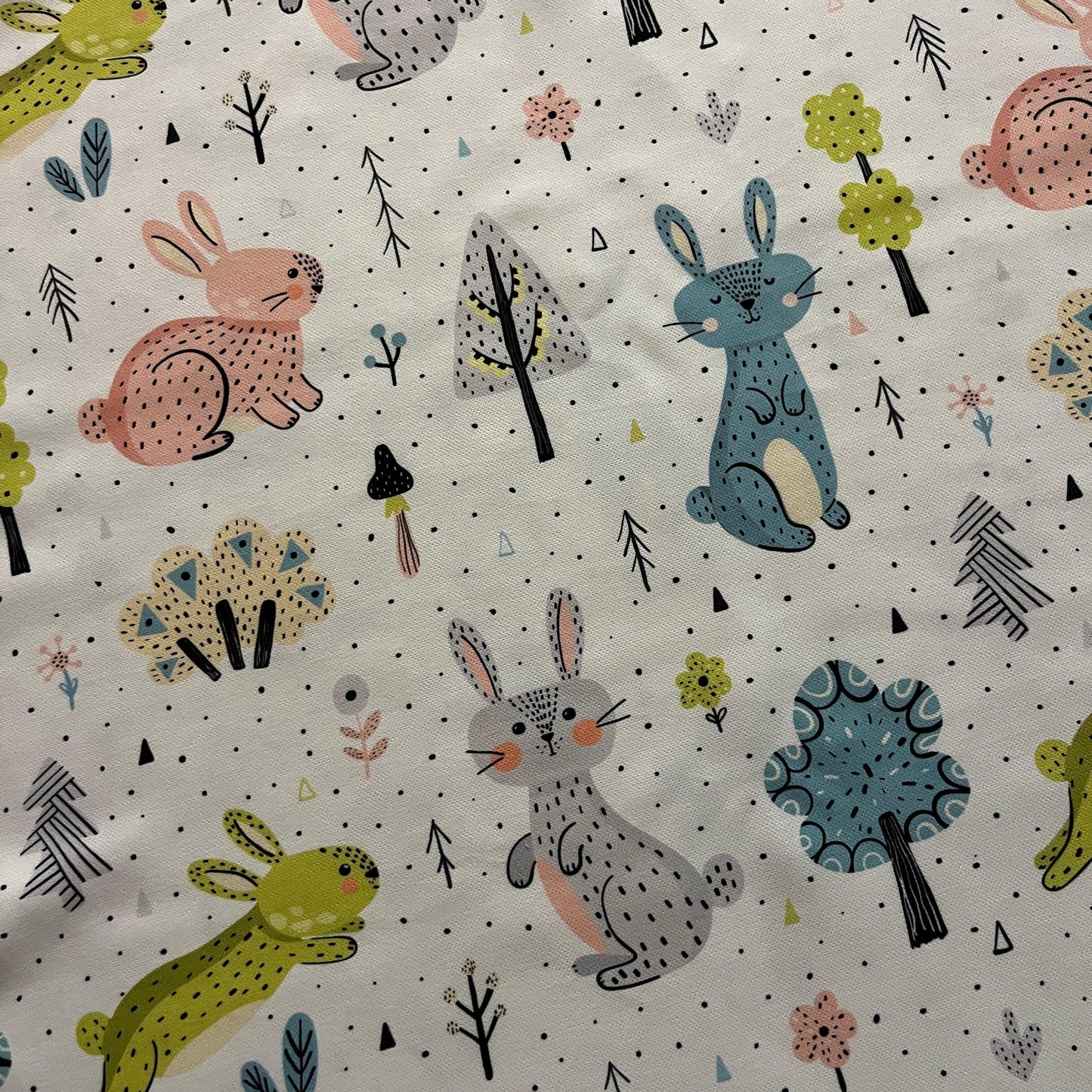 Tissu Impression Numérique - Lapins Mignons - MYTISSUS