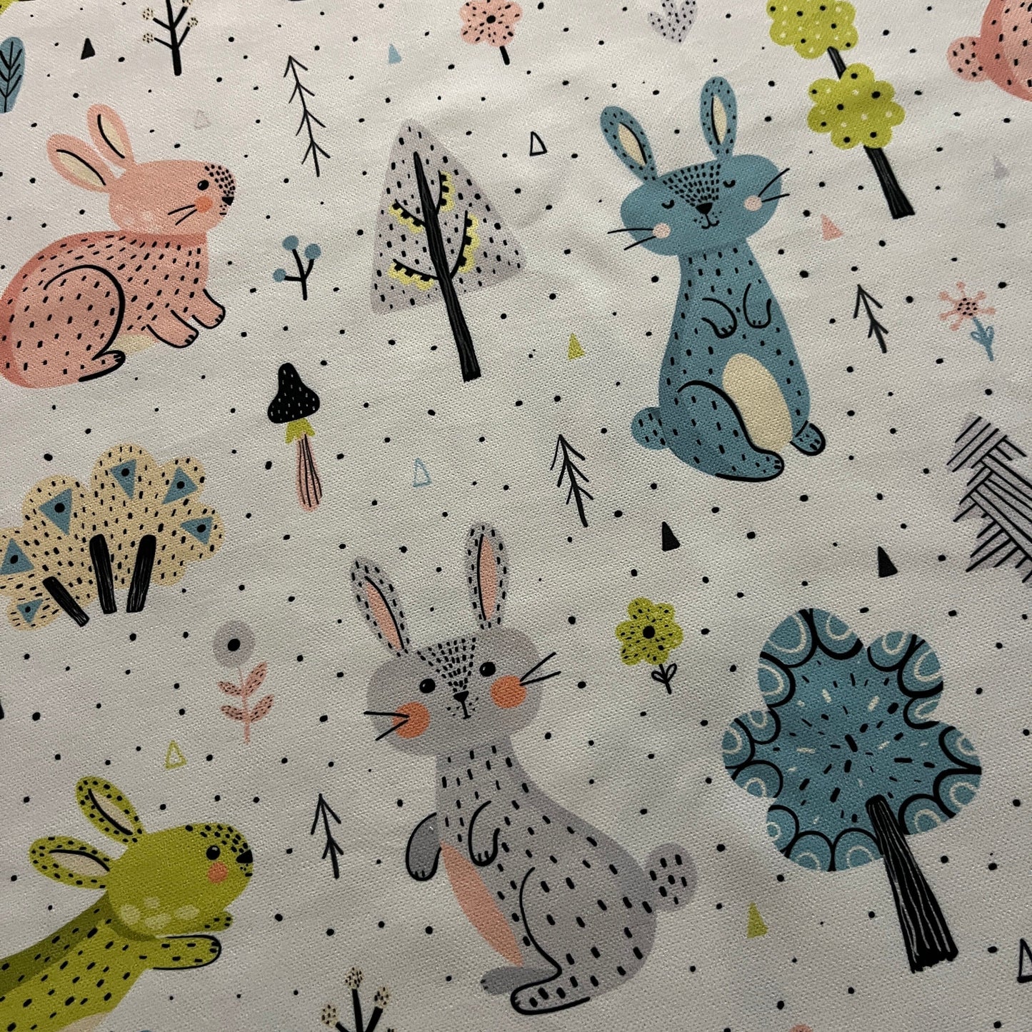 Tissu Impression Numérique - Lapins Mignons Tissu Ameublement MYTISSUS
