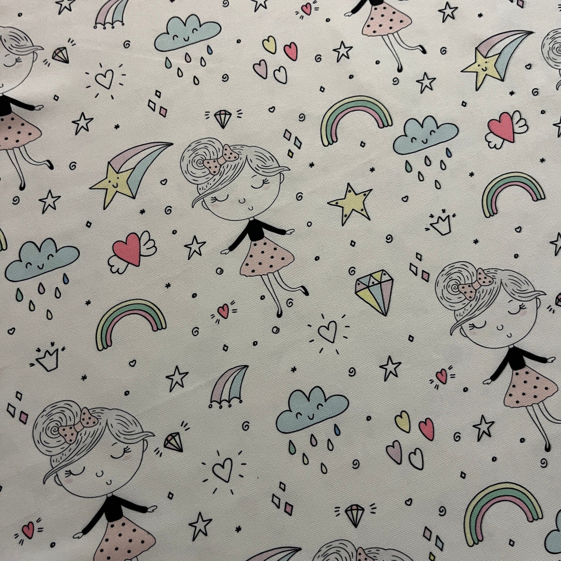 Tissu Impression Numérique - Le Monde des Princesses MYTISSUS