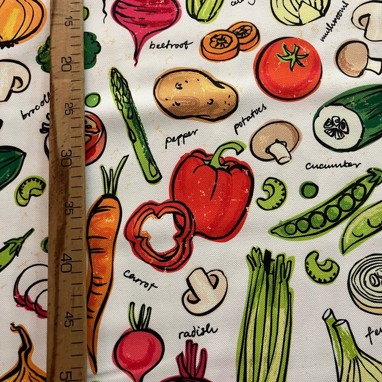 Tissu Impression Numérique - Légumes Tissu Ameublement MYTISSUS