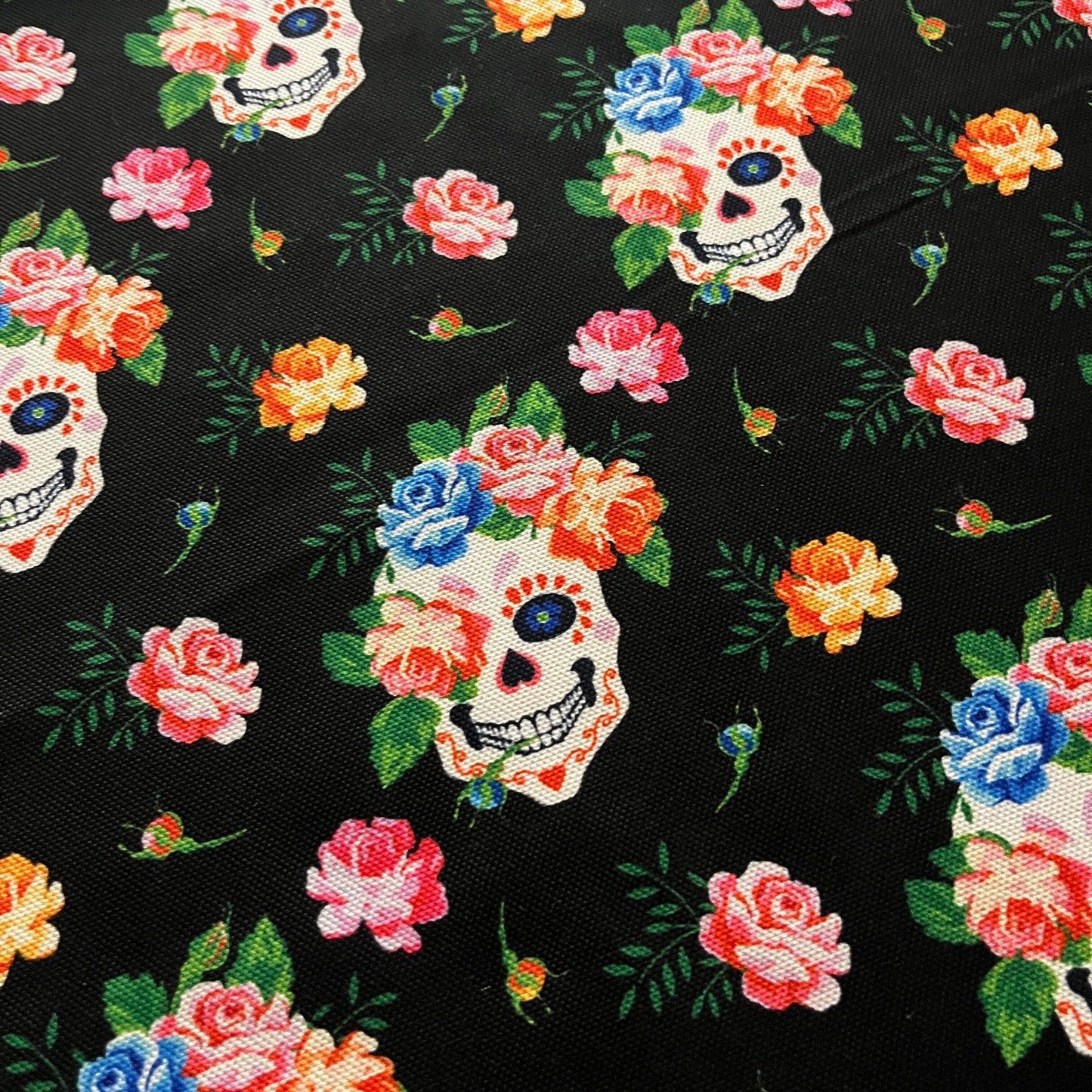 Tissu Impression Numérique - Têtes de Morts ArtDeco Tissu Ameublement MYTISSUS