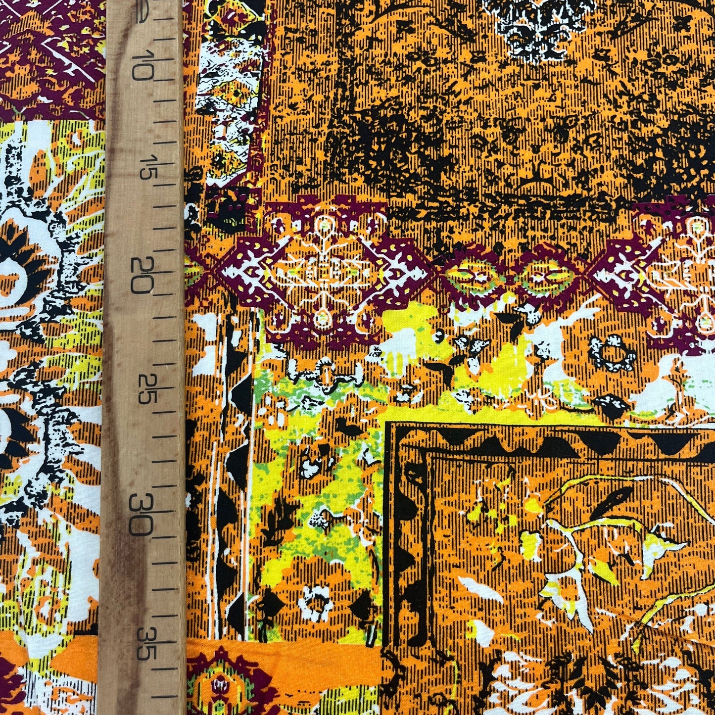 Tissu Viscose Premium - Cachemire Moutarde MYTISSUS