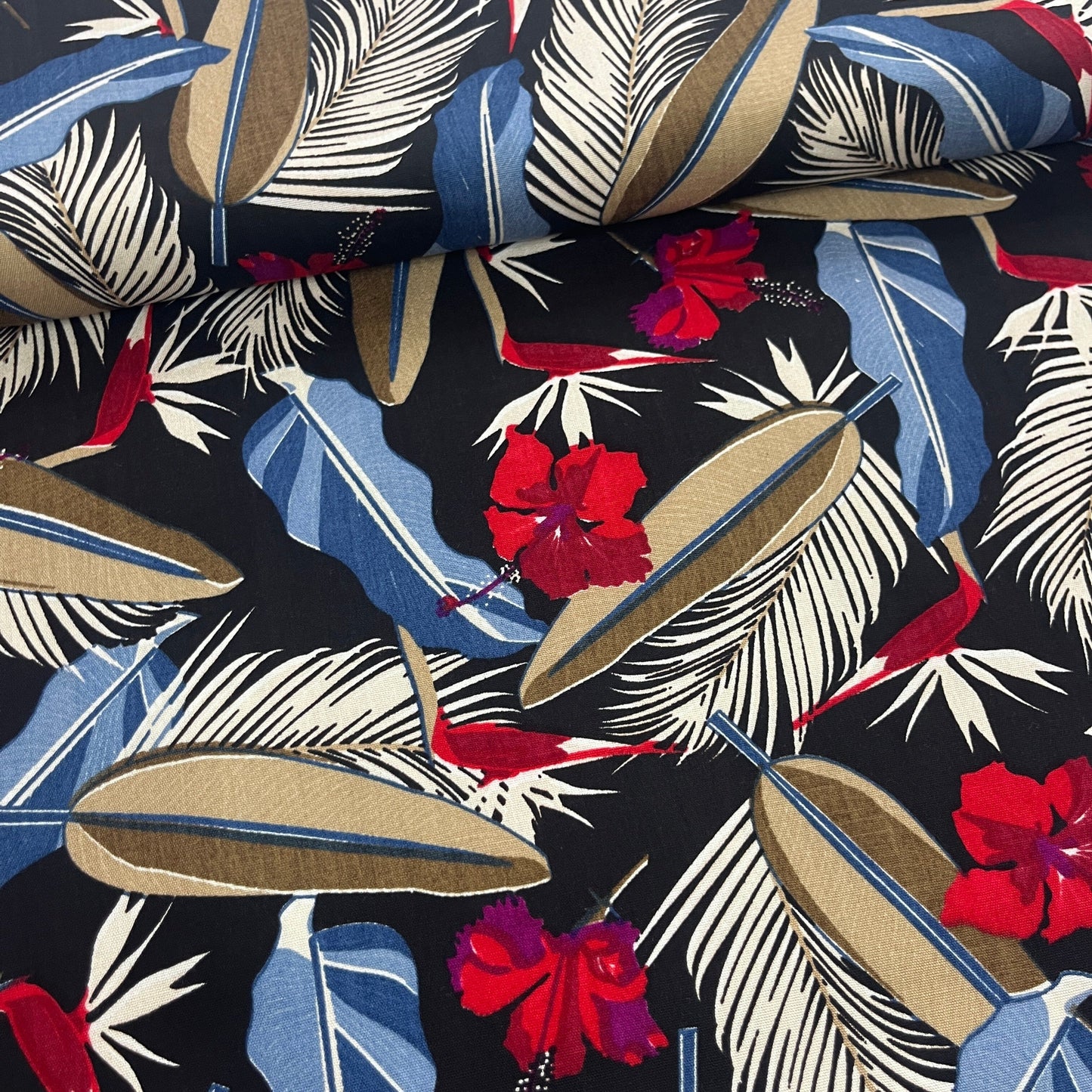Tissu Viscose Premium - Plumes MYTISSUS