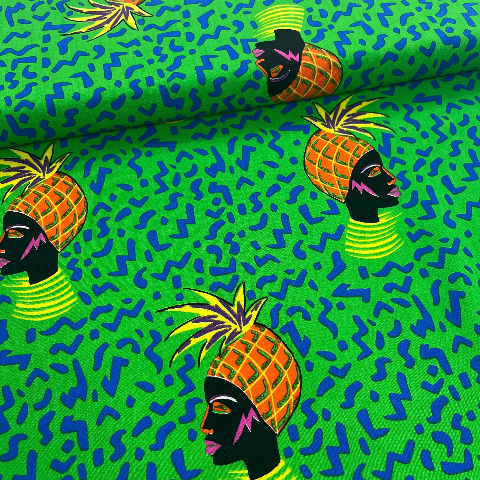 Tissu Viscose Premium - Wax Style Vert MYTISSUS