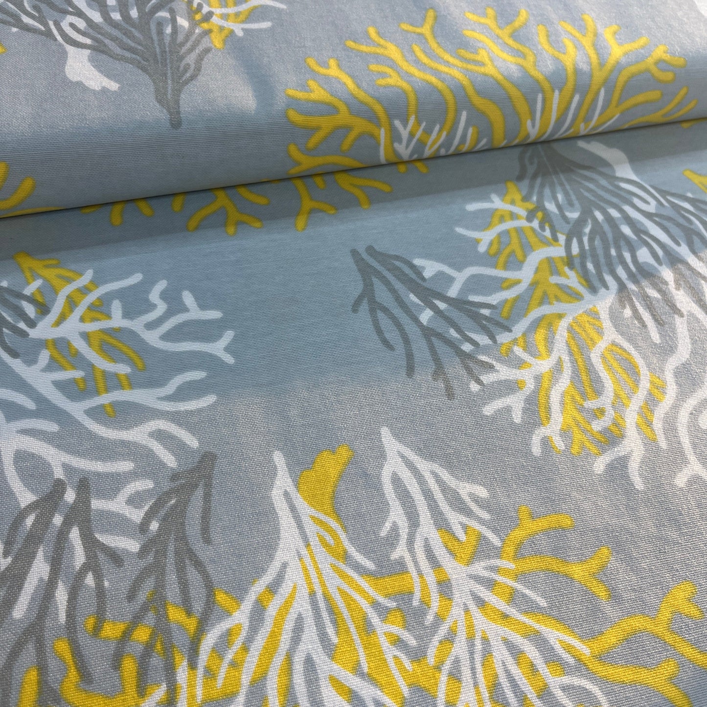Toile Déperlante Premium - Coraux Marins Tissu Ameublement MYTISSUS